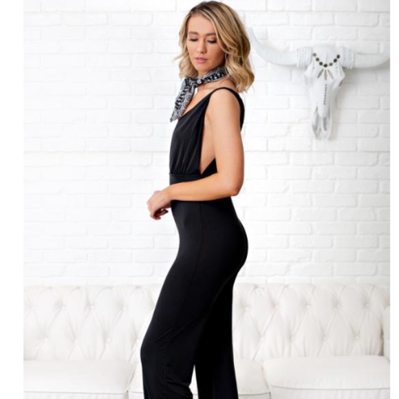 NanaMacs Black Jumpsuit NWT MED - Picture 4 of 4